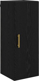 vidaXL Dulap montat pe perete Stejar Negru 34,5 x 34 x 90 cm