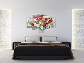 Tablou - Vază cu flori sălbatice (150x105 cm)