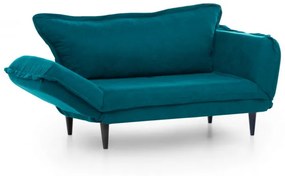 Canapea cu 2 Locuri Vino Daybed, Verde Petrol, Extensibila
