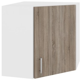 Corp Superior Colt Karo, Stejar Somona Inchis/Alb, 60 x 60 x 60 cm