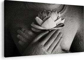 Tablou - Lotus în mâinile lui Buddha (90x60 cm)
