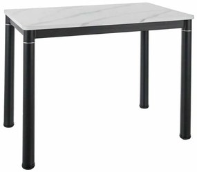 Masă de bucătărie Damar W 100 x 60 cm, marmură / negru