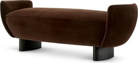 Bancheta LUX dormitor Stirling, catifea maro