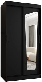 Dulap de haine 100 cm Mokka (Negru). 1126021
