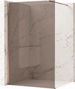 Paravan de dus Rea Flexi Brown 110 cm cupru periat