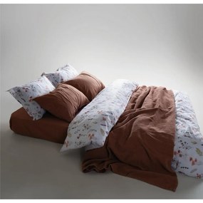 Lenjerie de pat albă din bumbac ranforcé pentru pat dublu, extinsă 240x220 cm Floral Dance Autumn – Mila Home Luxury