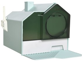 PawHut Litiera pentru Pisici Inchisa cu Capac si Tava Detasabila | Aosom Romania