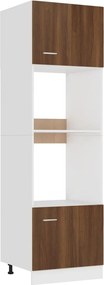 vidaXL Dulap cuptor microunde “Lyon” stejar maro 60x57x207 cm