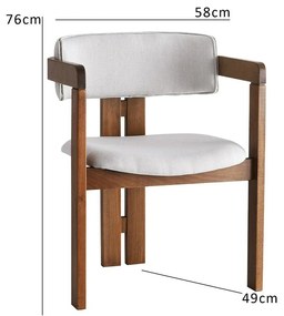 Scaun de sufragerie CO Cream and Walnut