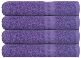 vidaXL Prosoape pentru saună 4 buc Violet 360 g/m² 100% bumbac