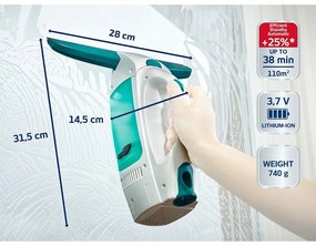 Aspirator de ferestre Leifheit Window Cleaner 51003 cu mop și bară