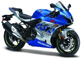 Macheta Motocicleta Bburago 1:18 Suzuki GSX-R1000 R 2021 Albastru Argintiu, BB51030-51088