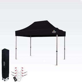 Cort pavilion pliabil 2x3m - fara 3 pereti - Negru