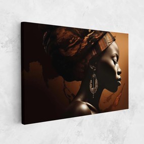Tablou Canvas, 20x30cm, Dormitor si Living, Femei, Femei africane, Interesting African Earrings