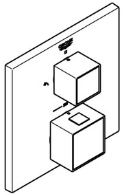 Baterie termostatică GROHE Grohtherm Cube 24154000, crom lucios