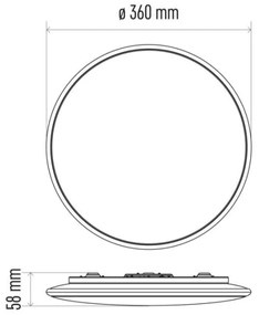 Plafonieră LED dimabilă LED/24W/230V 2700K-6500K rotundă + telecomandă