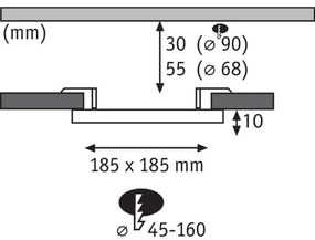Paulmann 92392 - LED/17,5W IP44 Lampă încastrată baie VARIFIT 230V