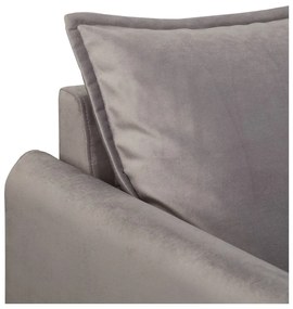 Canapea gri cu tapițerie din catifea 138 cm Juli – Ropez