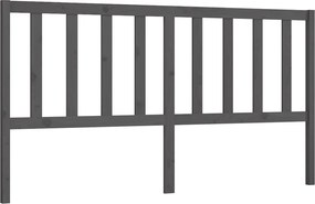 vidaXL Tăblie de pat, gri, 206x4x100 cm, lemn masiv de pin