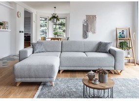 Colțar gri deschis extensibil/cu spațiu de depozitare Classy Sophie – Miuform