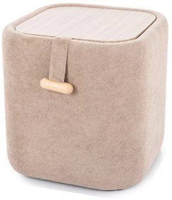 Taburet bej NAP cu spatiu de depozitare 37x37 cm