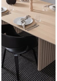 Masă de dining albă cu aspect de lemn de stejar 105x220 cm Christo – Actona