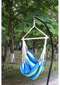 Scaun balansoar suspendabil, model dungi verde/albastru, LINDO NEW