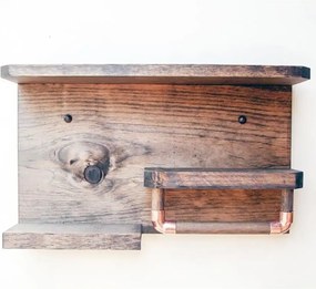 Suport prosoape baie,bucatarie din lemn,raft,serie wood, Homs 40 x 40 x 11 cm, 700011