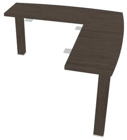 Extensie birou Verno+ 140 x 140 cm, dreapta, stejar antracit