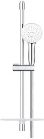 Grohe Tempesta Cube 110 Set dus cu bara 60 cm cu furtun metalic si savoniera, 2 jeturi