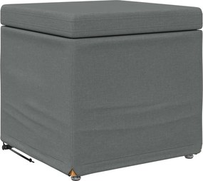 vidaXL Taburet Gri închis 41 x 41 x 40 cm Stofă și lemn prelucrat