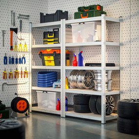 Raft cu capacitate mare HEAVY, max. 875kg, 90x40x180cm, argintiu Jurhan