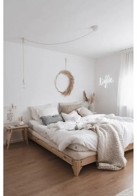 Pat matrimonial din lemn masiv de pin cu somieră 160x200 cm Elan – Karup Design