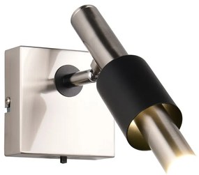 Spot negru-argintiu LED 20,5x10 cm Ikaris – Trio Select