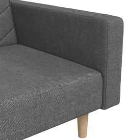 Canapea extensibila cu 2 locuri, 2 perne, gri inchis, textil Morke gra, Fara scaunel pentru picioare Fara scaunel pentru picioare