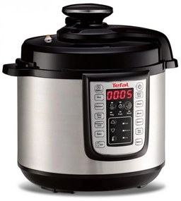 Multicooker Tefal CY505EE0 One Pot, 1200 W, 6L, 25 programe, cronometru, menținere căldură, argintiu/negru