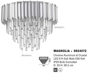 Lustra aplicata design elegant MAGNOLIA crom