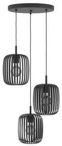 Lustră pe cablu Eglo 900686 ROMAZZINA 3xE27/40W/230V negru