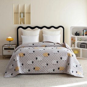 Cuvertura de pat SHEEP DREAM gri Dimensiune: 170 x 210 cm