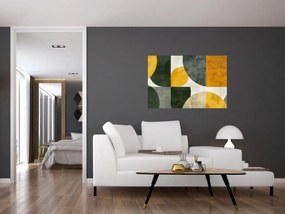 Tablou - Abstracție în culoare de măslin (90x60 cm)