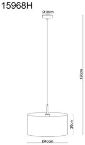Globo 15968H - Lustră suspendată pe cablu DELEON, 1xE27/60W/230V