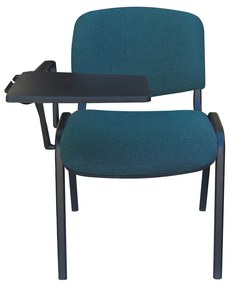 Scaun vizitator Iso Black cu masuta, negru-verde, stofa cagliari