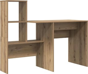 vidaXL Birou Stejar Artizanal 131,5 x 50 x 106,5 cm Lemn compozit