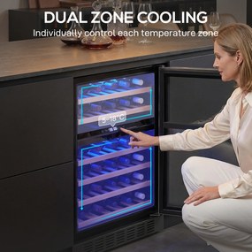 HOMCOM frigider compact adâncime mică 40 vitrină | Aosom Romania