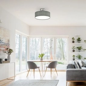 Plafonieră Briloner 3375-024 1xE27/40W/230V d. 30 cm gri