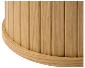 Măsuță auxiliară rotundă cu aspect de lemn de stejar ø 50 cm Nola – Unique Furniture