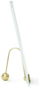 Ramă foto aurie cu picior de susținere din sticlă 26x30,5 cm Flute – Umbra