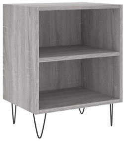 826792 vidaXL Noptieră, gri sonoma, 40x30x50 cm, lemn compozit