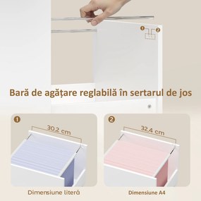 HOMCOM masă imprimantă cu roți și sertar A4, ideală pentru casă și birou. | Aosom Romania