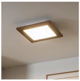 Plafonieră LED dimabilă Brilagi SLIMFRAME WOOD LED/25W/230V 34x34 cm + telecomandă